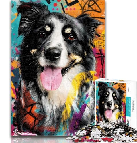 Puzzle für Teenager, Australian Shepherd, 1000 Teile, Puzzle für Erwachsene und Teenager, Geschenke für Freunde und Familie ab 14 Jahren, 50x75cm von GOIUYTGM