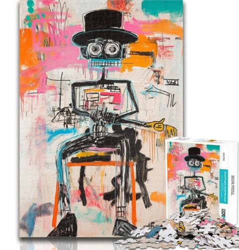 Puzzle für Teenager, Basquiat-Roboter, 1000 Teile, schwieriges, anspruchsvolles Spiel und Familienspiel, Wichtelgeschenke, 26x38cm Puzzle für Teenager, Basquiat-Roboter, 1000 Teile, schwieriges, anspruchsvolles Spiel und Familienspiel, Wichtelgeschenke, 26x38cm von GOIUYTGM