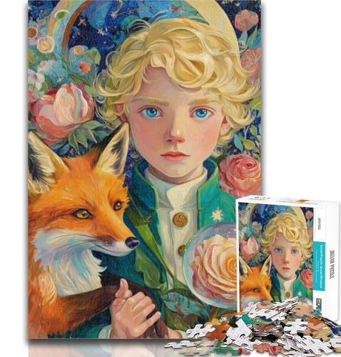 Puzzle für Teenager, Der kleine Prinz und der Fuchs, Puzzle für Teenager, 1000 Teile, Lernspiel für Geburtstag, Weihnachten, für Kinder ab 14 Jahren, 26x38cm von GOIUYTGM