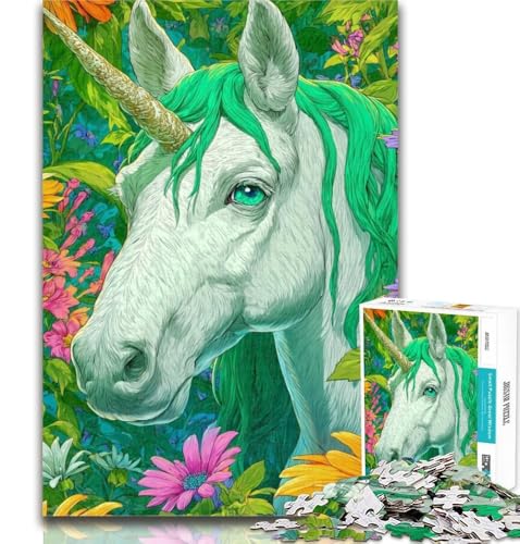 Puzzle für Teenager, Einhorn, 1000 Teile, schwieriges, anspruchsvolles Spiel und Familienspiel, Wichtelgeschenke, 26x38cm von GOIUYTGM