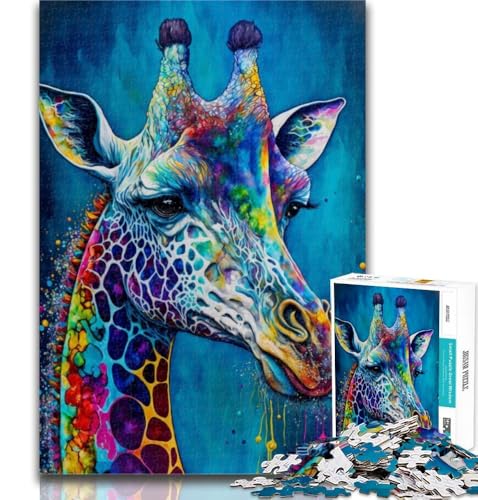 Puzzle für Teenager, Giraffe, 1000 Teile, schwieriges, anspruchsvolles Spiel und Familienspiel, Wichtelgeschenke, 50x75cm von GOIUYTGM