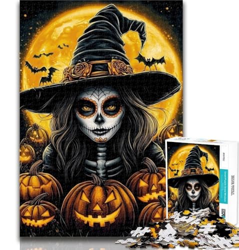 Puzzle für Teenager, Halloween-Hexe, Puzzle für Erwachsene, 1000 Teile, Familienspiel, Stressabbau, schwierige Herausforderung, Wichtelgeschenke, 50x75cm Puzzle für Teenager, Halloween-Hexe, Puzzle für Erwachsene, 1000 Teile, Familienspiel, Stressabbau, schwierige Herausforderung, Wichtelgeschenke, 50x75cm von GOIUYTGM