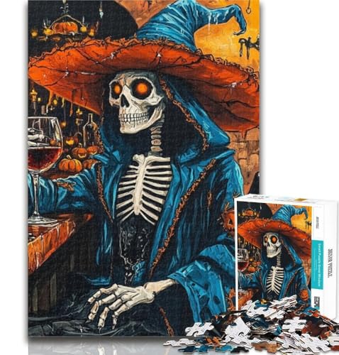 Puzzle für Teenager, Halloween-Skelett, 1000 Teile, Puzzle für Erwachsene und Teenager, Wanddekoration, einzigartige Geburtstags, geeignet für Kinder ab 14 Jahren, 50x75cm Puzzle für Teenager, Halloween-Skelett, 1000 Teile, Puzzle für Erwachsene und Teenager, Wanddekoration, einzigartige Geburtstags, geeignet für Kinder ab 14 Jahren, 50x75cm von GOIUYTGM