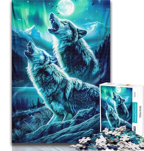 Puzzle für Teenager, Heulende Wölfe auf dem Berg, Puzzle für Erwachsene, 1000 Teile, Lernspiel für Geburtstag, Weihnachten für und ab 14 Jahren, 26x38cm Puzzle für Teenager, Heulende Wölfe auf dem Berg, Puzzle für Erwachsene, 1000 Teile, Lernspiel für Geburtstag, Weihnachten für und ab 14 Jahren, 26x38cm von GOIUYTGM