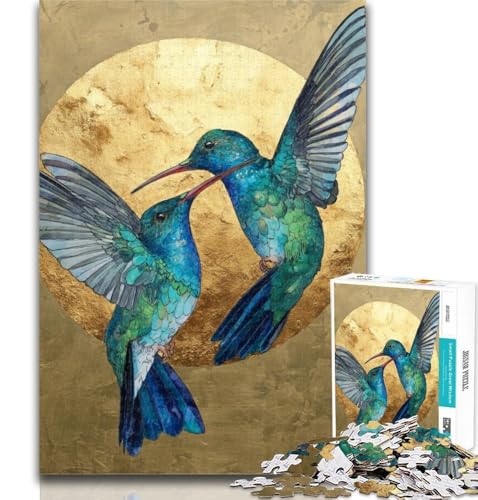 Puzzle für Teenager, Kolibri, 1000 Teile, schwieriges, anspruchsvolles Spiel und Familienspiel, Wichtelgeschenke, 26x38cm von GOIUYTGM