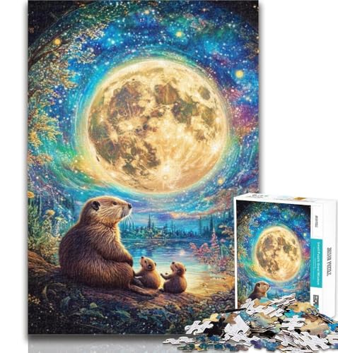 Puzzle für Teenager, Mondlandschaft, 1000 Teile, schwieriges, anspruchsvolles Spiel und Familienspiel, Wichtelgeschenke, 26x38cm von GOIUYTGM