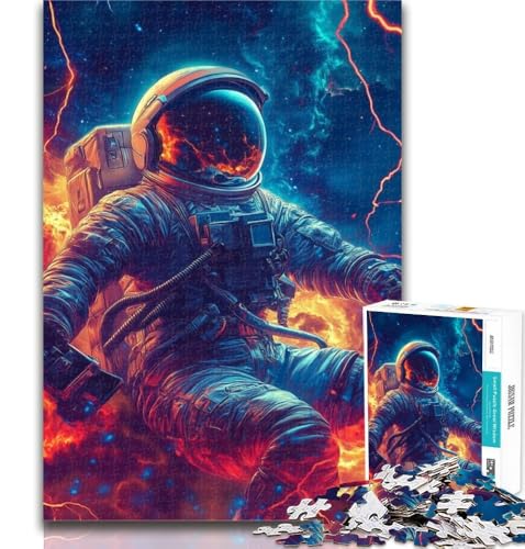 Puzzle für Teenager, Musik-Astronaut, 1000-teiliges Puzzle für Teenager, vollständig ineinandergreifende und zufällig geformte Teile, 50x75cm Puzzle für Teenager, Musik-Astronaut, 1000-teiliges Puzzle für Teenager, vollständig ineinandergreifende und zufällig geformte Teile, 50x75cm von GOIUYTGM