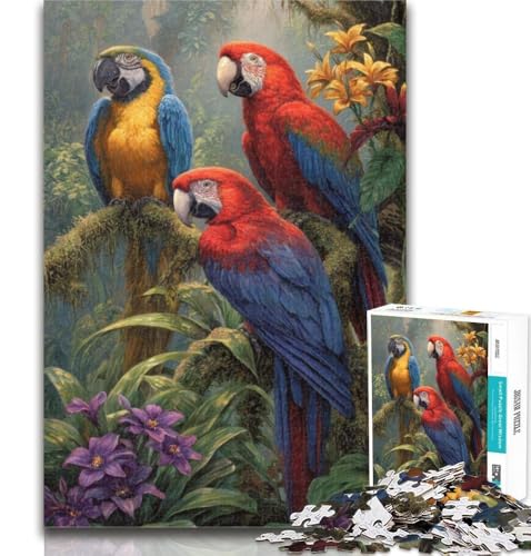 Puzzle für Teenager, Papageien und Hänflinge, 1000-teiliges Puzzle für Erwachsene und Teenager, Lernspiele, Heimdekoration, Geschenk für die ganze Familie, 26x38cm Puzzle für Teenager, Papageien und Hänflinge, 1000-teiliges Puzzle für Erwachsene und Teenager, Lernspiele, Heimdekoration, Geschenk für die ganze Familie, 26x38cm von GOIUYTGM