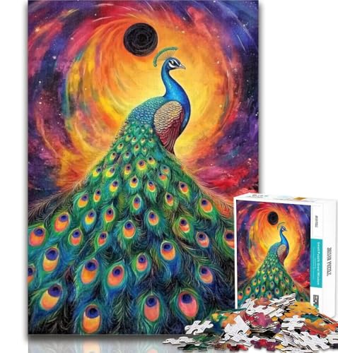 Puzzle für Teenager, Pfauenpuzzle für Erwachsene, 1000 Teile, Lernspiel zum Geburtstag, Weihnachten für und ab 14 Jahren, 26x38cm von GOIUYTGM
