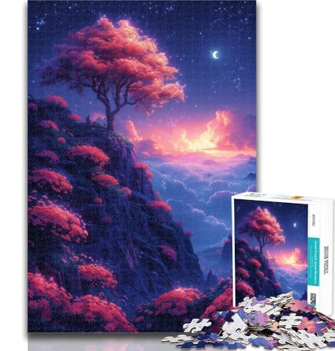 Puzzle für Teenager, Wolken und Blumen in den Bergen, Puzzle 1000 Teile für Erwachsene und Teenager, Spielzeug, Lernspiele, Stressabbau, Künstlersammlung, Bildende Kunst, 26x38cm von GOIUYTGM
