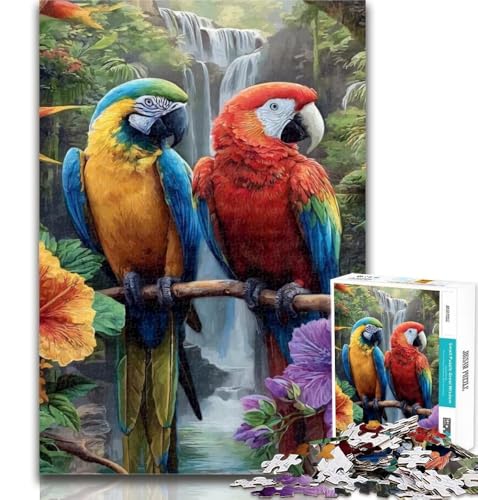 Puzzle für Teenager, Zwei Papageien, Puzzle für Erwachsene, 1000 Teile, Spielzeug, Lernspiele, Stressabbau, Stärkung der Liebe zwischen Paaren, 50x75cm von GOIUYTGM