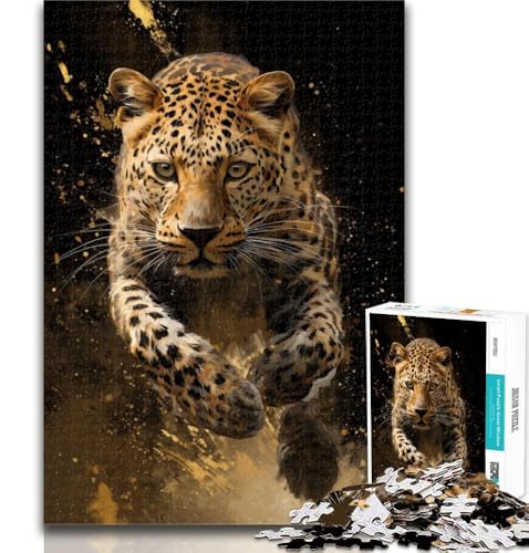 Puzzle für Teenager, laufender Gepard, 1000 Teile, schwieriges, anspruchsvolles Spiel und Familienspiel, Wichtelgeschenke, 50x75cm von GOIUYTGM