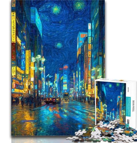 Puzzle mit 1000 Teilen, Tokio-Stadtbild, für Erwachsene, zum Stressabbau, schwierige Herausforderung, stärkt die Liebe zwischen Paaren, 26x38cm Puzzle mit 1000 Teilen, Tokio-Stadtbild, für Erwachsene, zum Stressabbau, schwierige Herausforderung, stärkt die Liebe zwischen Paaren, 26x38cm von GOIUYTGM