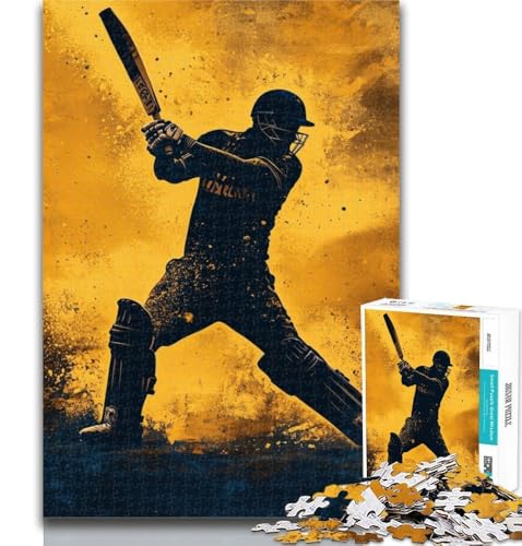 Puzzle mit Baseballspielern für Teenager, 1000 Teile, Lernspiele, Heimdekoration, Geschenk für die ganze Familie, 50x75cm von GOIUYTGM