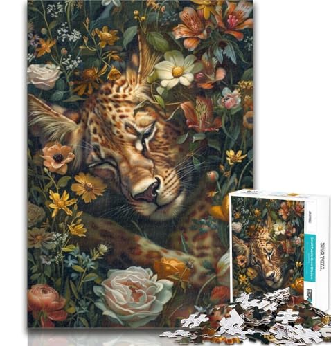 Puzzle mit Blumenleopardenmotiv, 1000 Teile, für Jugendliche ab 14 Jahren, unmögliches Spiel, Erwachsene und Jugendliche, 26x38cm Puzzle mit Blumenleopardenmotiv, 1000 Teile, für Jugendliche ab 14 Jahren, unmögliches Spiel, Erwachsene und Jugendliche, 26x38cm von GOIUYTGM