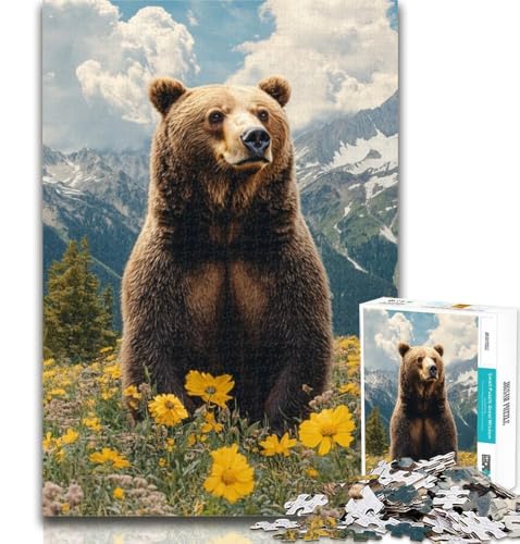 Puzzle mit Braunbärenmotiv für Teenager, 1000 Teile, Geburtstagsgeschenk, Geschenke, Wandkunst für Kinder ab 14 Jahren, 26x38cm Puzzle mit Braunbärenmotiv für Teenager, 1000 Teile, Geburtstagsgeschenk, Geschenke, Wandkunst für Kinder ab 14 Jahren, 26x38cm von GOIUYTGM