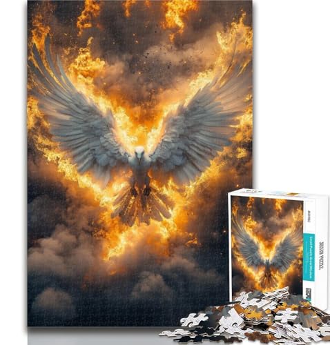 Puzzle mit Flammenvogel, 1000 Teile, Geschenk für Erwachsene, Geburtstagsgeschenkidee für Erwachsene, Familienspiel und Hobby, 50x75cm von GOIUYTGM