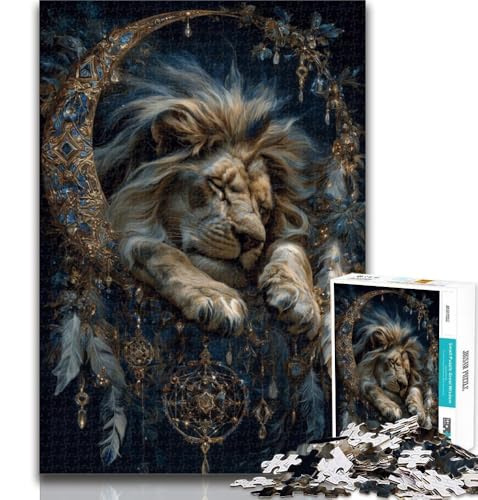 Puzzle mit Löwen-Traumfänger, 1000 Teile, Geburtstagsgeschenk, Wanddekoration für Jugendliche ab 14 Jahren, 26x38cm Puzzle mit Löwen-Traumfänger, 1000 Teile, Geburtstagsgeschenk, Wanddekoration für Jugendliche ab 14 Jahren, 26x38cm von GOIUYTGM