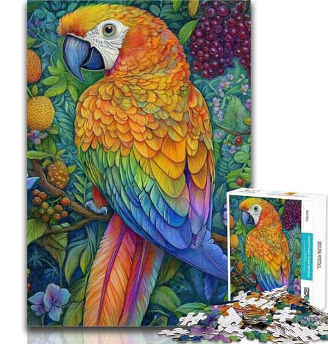 Puzzle mit Tierpapagei für Erwachsene und Jugendliche, 1000 Teile, Lernspiele, Heimdekoration, Künstlersammlung, Bildende Kunst, 50x75cm von GOIUYTGM