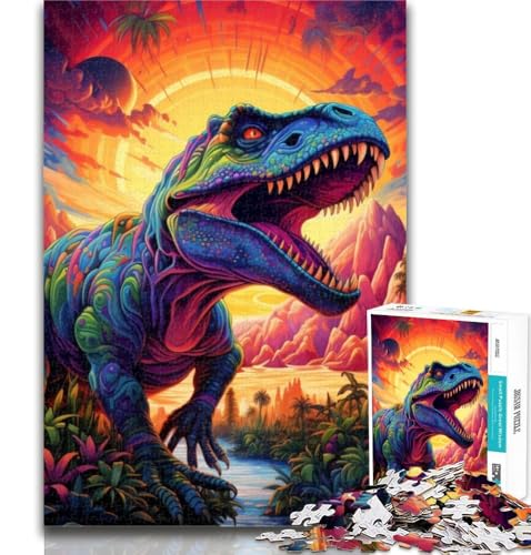 Puzzle mit antiken Dinosauriern für Teenager, 1000 Teile, für Lernspiele, Herausforderungsspielzeug, einzigartige Heimdekoration und Geschenke, 75x50cm von GOIUYTGM