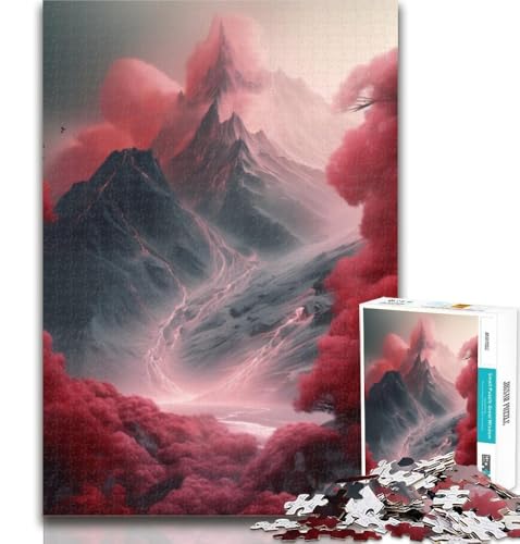 Puzzle mit wunderschönen Bergen, 1000 Teile, für Teenager, Lernspiele, Herausforderungsspielzeug, einzigartige Heimdekoration und Geschenke, 75x50cm von GOIUYTGM