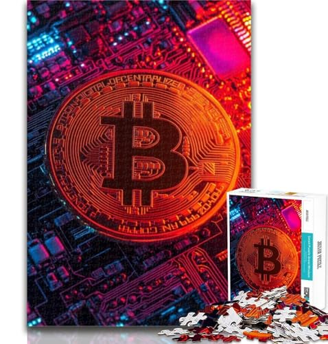 Puzzles 1000 Teile für Teenager Bitcoin-Logo Teenager-Puzzles, Quizspiel-Wanddekoration Einzigartige Geburtstags 26x38cm von GOIUYTGM