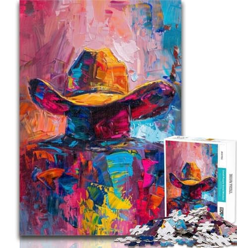 Puzzles 1000 Teile für Teenager Cowboyhut Teenager-Puzzles, Quizspiel Wanddekoration Einzigartige Geburtstags 26x38cm Puzzles 1000 Teile für Teenager Cowboyhut Teenager-Puzzles, Quizspiel Wanddekoration Einzigartige Geburtstags 26x38cm von GOIUYTGM