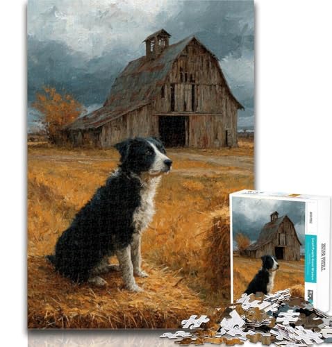 Puzzles 1000 Teile für Teenager Herbsthund Teenager-Puzzles, Quizspiel Wanddekoration Einzigartige Geburtstags 26x38cm von GOIUYTGM