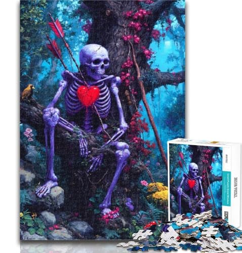 Puzzles 1000 Teile für Teenager Mysteriöser Totenkopf Teenager-Puzzles, Quizspiel Wanddekoration Einzigartige Geburtstags 26x38cm von GOIUYTGM