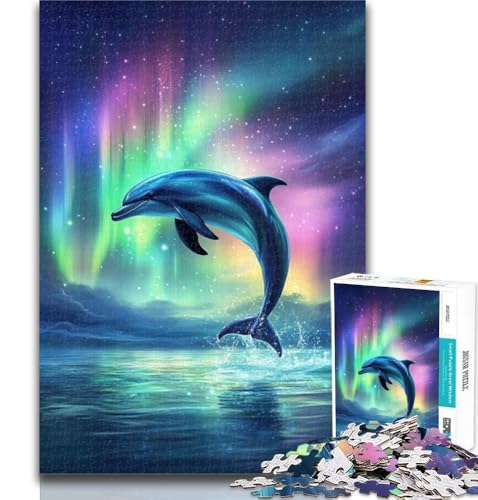 Puzzles Aurora Dolphin Puzzles 1000 Teile für Teenager, Dekomprimierendes intellektuelles Lernspielzeug Wichtelgeschenke 26x38cm Puzzles Aurora Dolphin Puzzles 1000 Teile für Teenager, Dekomprimierendes intellektuelles Lernspielzeug Wichtelgeschenke 26x38cm von GOIUYTGM