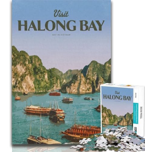 Puzzles Besuchen Sie die Halong-Bucht Puzzles 1000 Teile für Teenager, Dekomprimierendes intellektuelles Lernspielzeug Wichtelgeschenke 26x38cm Puzzles Besuchen Sie die Halong-Bucht Puzzles 1000 Teile für Teenager, Dekomprimierendes intellektuelles Lernspielzeug Wichtelgeschenke 26x38cm von GOIUYTGM