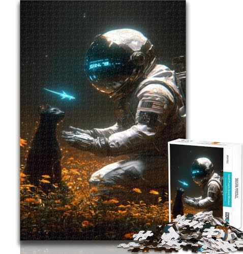 Puzzles Fantasy Astronaut 1000 Teile Puzzle für Erwachsene und Jugendliche, Lernspielzeug für Familien, Spiele zur Förderung der Liebe zwischen Paaren, 26x38cm von GOIUYTGM