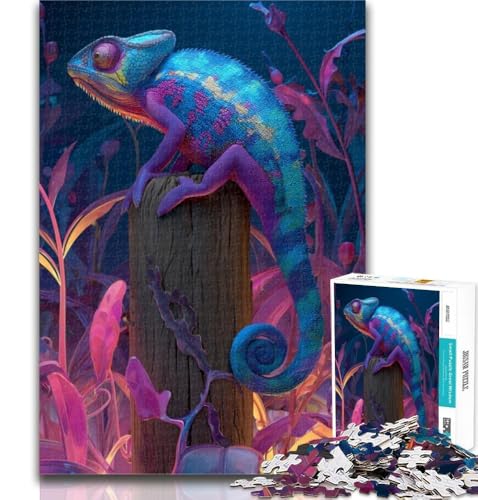 Puzzles Farbchamäleon 1000 Teile Puzzle für Erwachsene und Jugendliche, Lernspiel zum Geburtstag, Weihnachten für und ab 14 Jahren, 26x38cm von GOIUYTGM