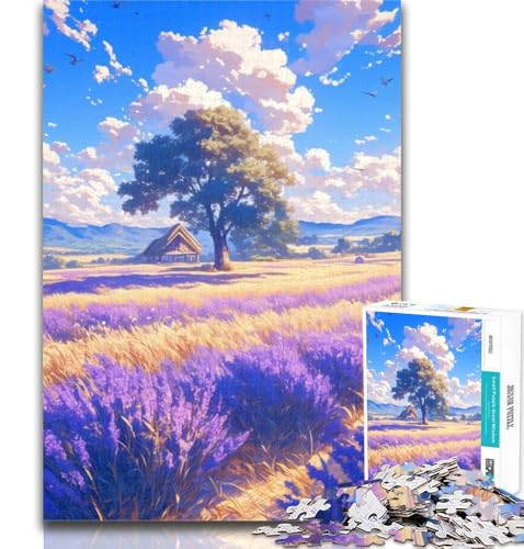 Puzzles Felder voller Tulpen, 1000-teiliges Puzzle für Erwachsene und Jugendliche, Familienspiel, Geburtstagsgeschenke Herausforderung, hoher Schwierigkeitsgrad, 26x38cm von GOIUYTGM