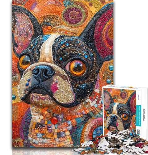 Puzzles Französische Bulldogge Puzzle für Erwachsene 1000 Teile, für Lernspiel-Herausforderung Spielzeug-Künstler-Sammlung, Bildende Kunst 26x38cm Puzzles Französische Bulldogge Puzzle für Erwachsene 1000 Teile, für Lernspiel-Herausforderung Spielzeug-Künstler-Sammlung, Bildende Kunst 26x38cm von GOIUYTGM