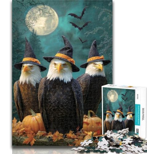 Puzzles Halloween-Tiere 1000 Teile Puzzle für Erwachsene und Jugendliche, Lernspiel für Geburtstag, Weihnachten für und ab 14 Jahren, 50x75cm von GOIUYTGM