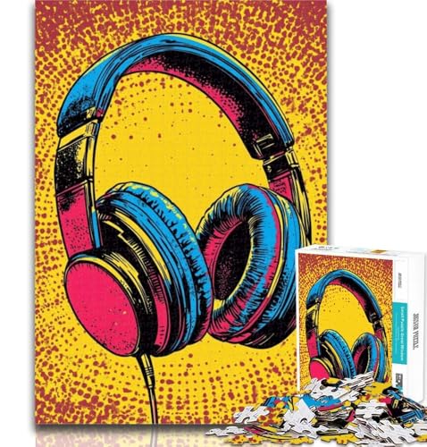 Puzzles Kopfhörer-Kunst-Puzzles für Teenager 1000 Teile, Dekomprimierendes intellektuelles Lernspielzeug Tolle Geschenke und Spielzeuge 26x38cm Puzzles Kopfhörer-Kunst-Puzzles für Teenager 1000 Teile, Dekomprimierendes intellektuelles Lernspielzeug Tolle Geschenke und Spielzeuge 26x38cm von GOIUYTGM
