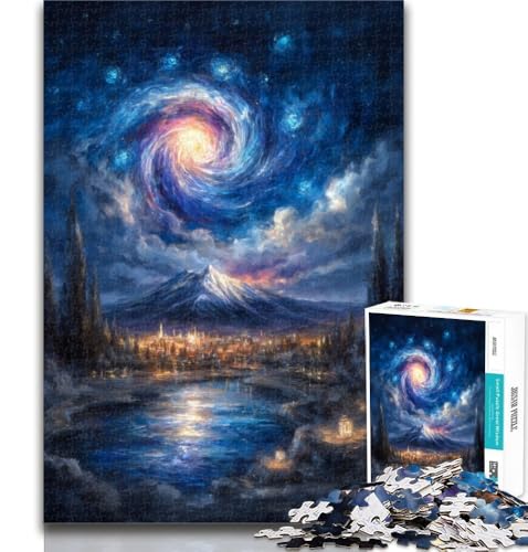 Puzzles Mysteriöser Berg Fuji, 1000 Teile, für Erwachsene ab 14 Jahren, Unmögliches Spiel, Erwachsene und Jugendliche, 50x75cm von GOIUYTGM