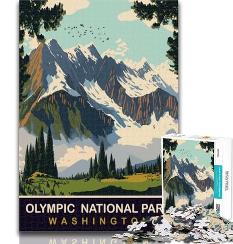 Puzzles Olympic National Park, 1000-teiliges Puzzle für Teenager, Geburtstagsgeschenk, Geschenke, Wandkunst für Kinder ab 14 Jahren, 26x38cm von GOIUYTGM