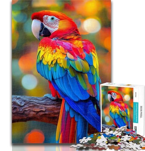 Puzzles Papageien-Ölgemälde, Puzzles 1000 Teile für Erwachsene, Geschenke, Spielzeug, Lernspiele, Stressabbau, einzigartige Wohnkultur und Geschenke, 50x75cm von GOIUYTGM