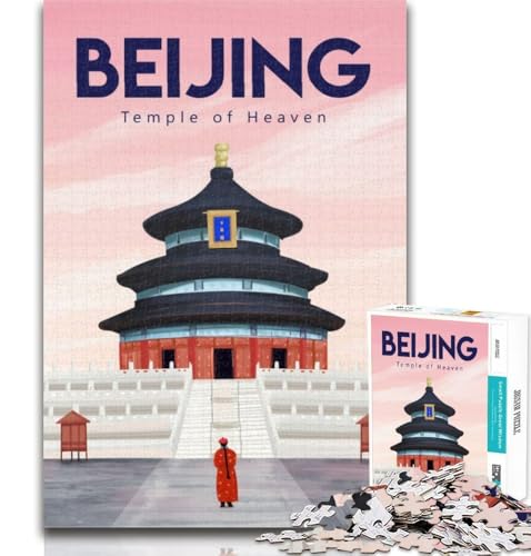 Puzzles Peking Puzzles 1000 Teile für Erwachsene, Lernspiele, Heimdekoration, Geschenk für die ganze Familie, 75x50cm von GOIUYTGM