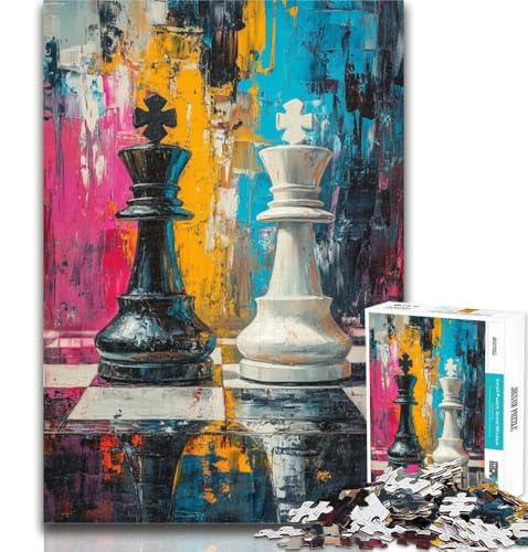Puzzles Schach Ölgemälde Puzzles 1000 Teile für Teenager, Lernspielzeug Familienspiele Geburtstagsgeschenk, Geschenke 50x75cm Puzzles Schach Ölgemälde Puzzles 1000 Teile für Teenager, Lernspielzeug Familienspiele Geburtstagsgeschenk, Geschenke 50x75cm von GOIUYTGM