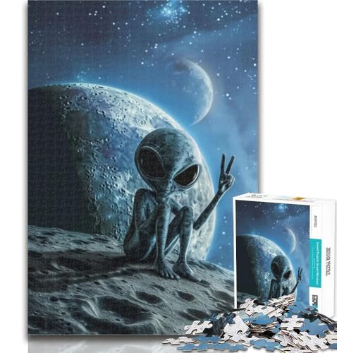 Puzzles für Erwachsene, Aliens aus dem Weltall, Puzzles für Erwachsene, Spielzeug, Lernspiele, Stressabbau, tolle Geschenke und Spielzeuge, 50x75cm von GOIUYTGM