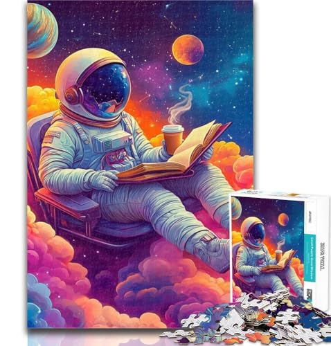 Puzzles für Erwachsene, Astronauten-Lese-Puzzles für Erwachsene, 1000 Teile, Lernspielzeug und Spiele für Erwachsene und Jugendliche, 26x38cm von GOIUYTGM