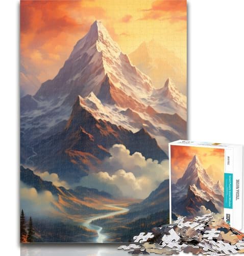 Puzzles für Erwachsene, Berglandschaft, Puzzles für Teenager, 1000 Teile, Dekomprimierendes intellektuelles Lernspielzeug, Geburtstagsgeschenk, Geschenke, 75x50cm Puzzles für Erwachsene, Berglandschaft, Puzzles für Teenager, 1000 Teile, Dekomprimierendes intellektuelles Lernspielzeug, Geburtstagsgeschenk, Geschenke, 75x50cm von GOIUYTGM