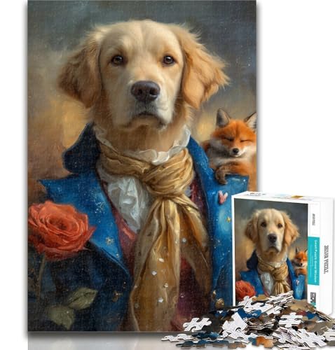 Puzzles für Erwachsene, Der Kleine Prinz, Hunde-Puzzles für Erwachsene, für Lernspiele, Herausforderung, Spielzeug-Künstlersammlung, Bildende Kunst, 50x75cm von GOIUYTGM