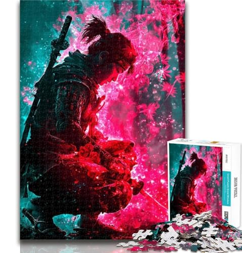Puzzles für Erwachsene, Fantasy-Ninja-Krieger-Puzzles für Erwachsene, Spielzeug, Lernspiele, Stressabbau, tolle Geschenke und Spielzeuge, 26x38cm von GOIUYTGM