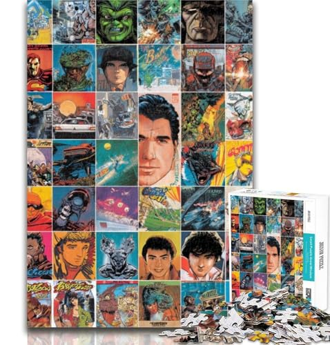 Puzzles für Erwachsene, Filmplakat-Collage, Puzzles für Erwachsene, 1000 Teile, Lernspielzeug und Spiele für Erwachsene und Jugendliche, 26x38cm von GOIUYTGM
