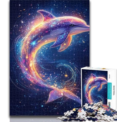 Puzzles für Erwachsene, Galaxie-Delfin-Puzzles für Erwachsene, Spielzeug, Lernspiele, Stressabbau, tolle Geschenke und Spielzeuge, 26x38cm Puzzles für Erwachsene, Galaxie-Delfin-Puzzles für Erwachsene, Spielzeug, Lernspiele, Stressabbau, tolle Geschenke und Spielzeuge, 26x38cm von GOIUYTGM