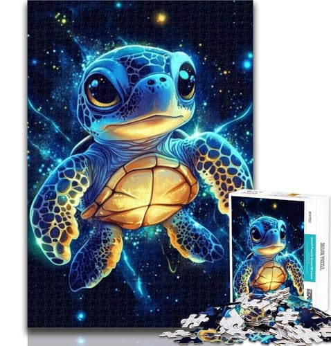 Puzzles für Erwachsene, Galaxy Turtle Puzzles für Erwachsene, Spielzeug, Lernspiele, Stressabbau, tolle Geschenke und Spielzeuge, 50x75cm von GOIUYTGM